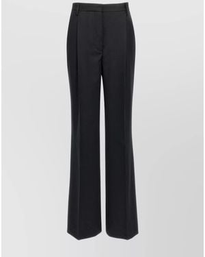 Dries Van Noten Wool Straight-Leg Trousers - Blue