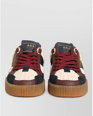 Dolce & Gabbana Leather Low-Top Trainers - Red