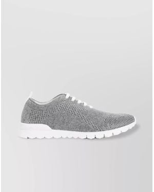 Kiton Knitted Cashmere Sneakers Almond Toe - Gray