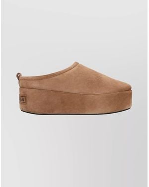 Balenciaga Leather Platform Mules - White