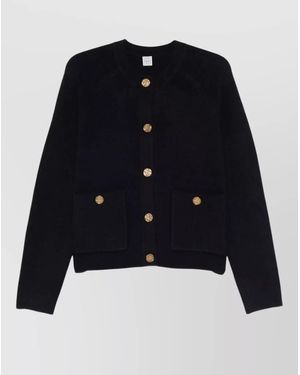 TOTEME Ribbed Wool Cardigan - Blue