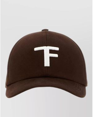 Tom Ford Cotton Baseball Cap Adjustable Strap Logo - Brown