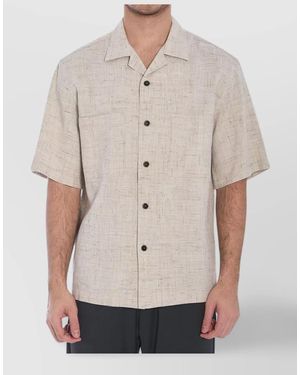 Barena Relaxed Fit Textured Melange Shirt - Natural