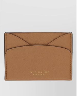 Tory Burch Leather Card Holder - Brown