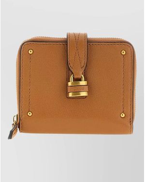 Chloé Leather Paddington Medium Wallet - Brown
