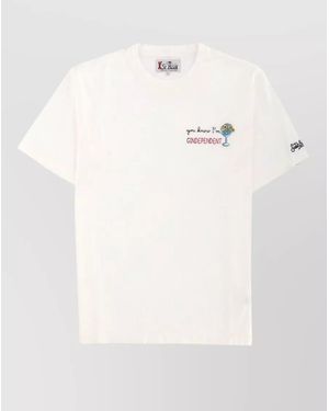 MC2 Saint Barth Crew Neck T Shirt Graphic Print - Natural