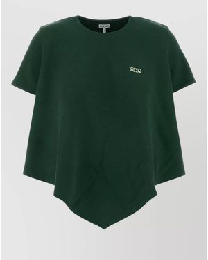 Loewe Cotton Blend T Shirt Short Sleeves - Green