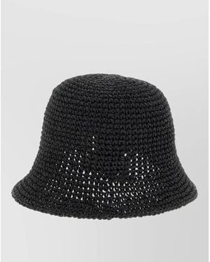 Maison Michel Paper Bucket Hat - Black