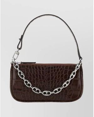 BY FAR Rachel Mini Leather Shoulder Bag - Black