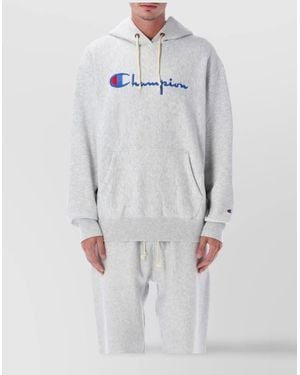 Champion Logo Hoodie - Grey