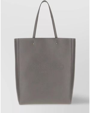 Jimmy Choo Large Leather Studded Tote Bag - Grey