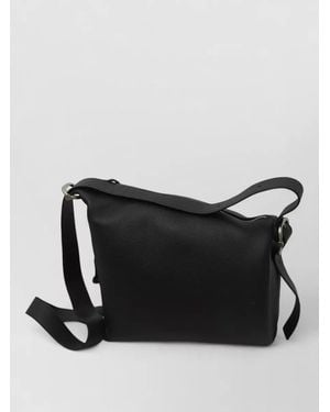 Loewe Leather Medium Bucket Crossbody Bag - Black
