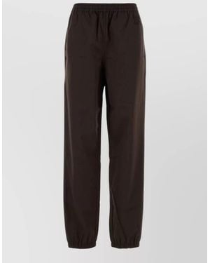Miu Miu Cotton Twill Track Pants - Black