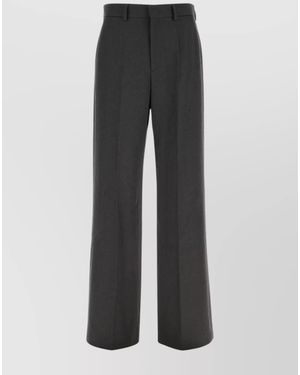 Valentino Garavani Virgin Wool Wide-Leg Trousers - Grey