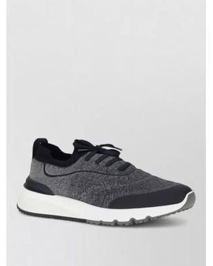 Brunello Cucinelli Knit Low-Top Trainers - Black