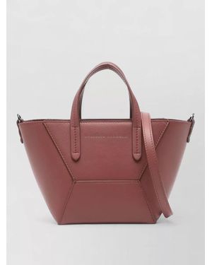 Brunello Cucinelli Versatile Leather Tote Bag With Shoulder Strap - Red