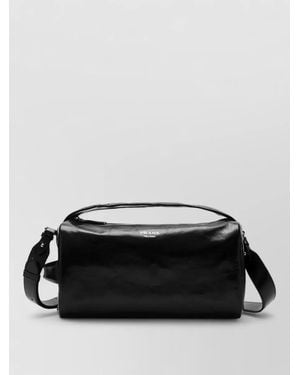 Prada Shoulder Bag Adjustable Strap Top Handle - Black
