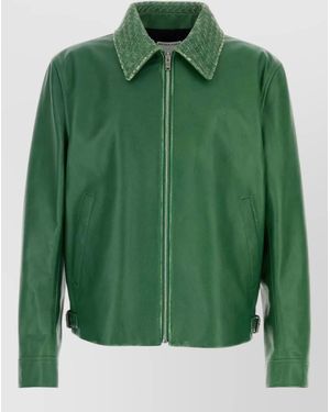 Bottega Veneta Leather Jacket - Green
