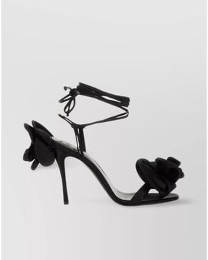 Magda Butrym Silk Satin Sandals - Metallic