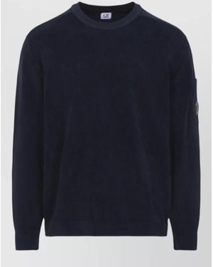 C.P. Company Crewneck Lens Wool Pullover Long Sleeves - Blue