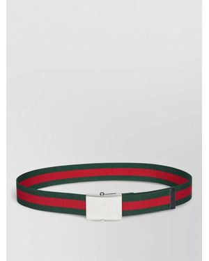 Gucci Adjustable Belt Two Tone Design Strap - White