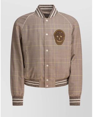 McQueen Wool Bomber Jacket - Natural