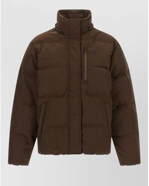 Polo Ralph Lauren Carly Hooded Down Coat High Collar - Brown