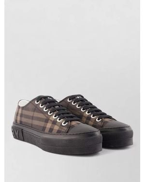 Burberry Check Trainers - Grey