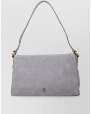 By Malene Birger Leather Shoulder Bag - Grey