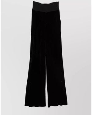 Rick Owens Silk Wide-Leg High-Rise Panelled Trousers - Black