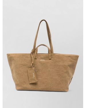 A.P.C. Le Drummer Canvas Beach Carryall Bag - Natural