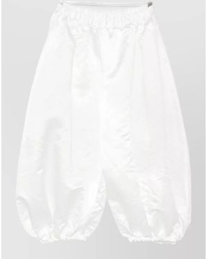 Comme des Garçons Balloon Cut Trousers Ankle Length Elasticated - White