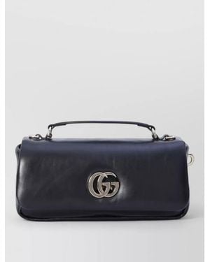 Gucci Gg Milano Small Top Handle Bucket Bag - Blue