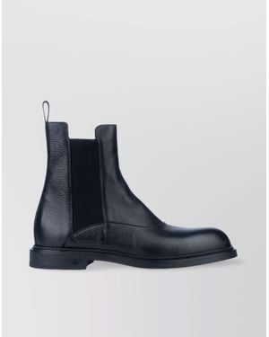 Emporio Armani Elastic Side Panel Flat Sole Boots - Blue