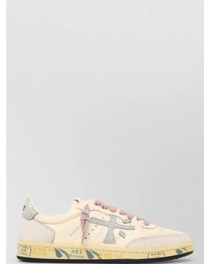 Premiata Leather Lace-Up Sneakers - Pink