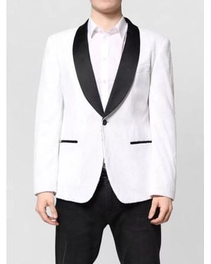 Dolce & Gabbana Nylon Single-Breasted Dinner Jacket - White
