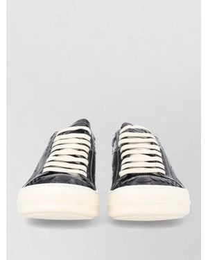 Rick Owens Leather Low-Top Trainers - Metallic