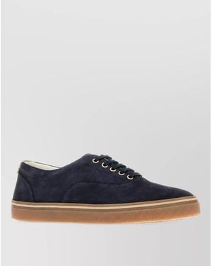 Brunello Cucinelli Suede Lace-Up Trainers - Blue