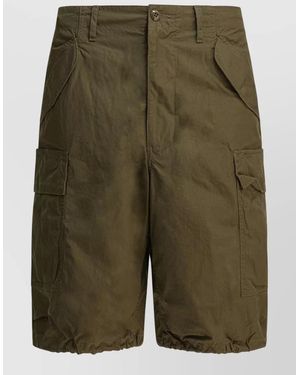 Beams Plus Mil Cargo Shorts Back And Side Pockets - Green