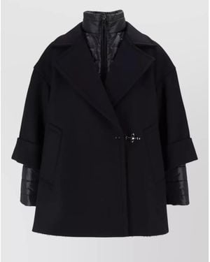 Fay Double Breasted Coat - Blue