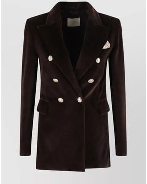Circolo 1901 Cotton Double-Breasted Blazer - Black