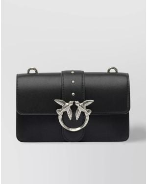 Pinko Love Bag One Small Leather Shoulder Bag - Black