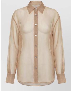 Frankie Shop Silk Shirt - Natural