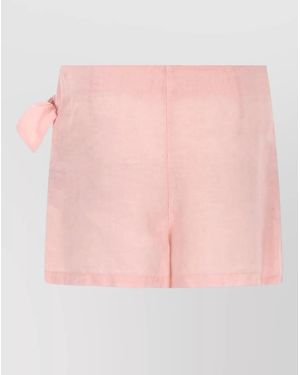 120% Lino Linen Wrap Skirt - Pink