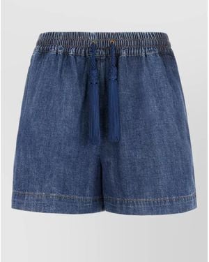 Valentino Garavani Tailored Shorts Featuring Back Pockets Hardware - Blue