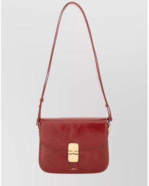 A.P.C. Grace Small Leather Crossbody Bag - Red