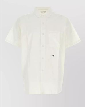 Nanamica Cotton Blend Oversize Shirt Chest Pocket - White