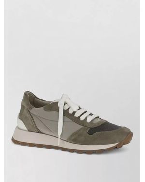 Brunello Cucinelli Bicolor Low-Top Sneakers - Green