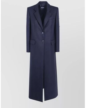 DR. HOPE Single-Breasted Long Coat - Blue