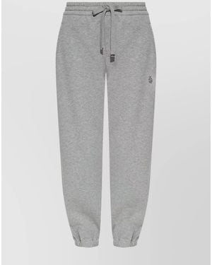 McQueen Cotton Drawstring Track Pants - Gray